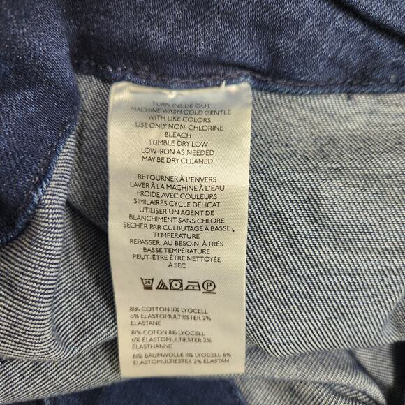 Maeve Anthropologie The Colette Wide Leg Cropped Pant Sequin Denim Plus Size 18 - Picture 9 of 10